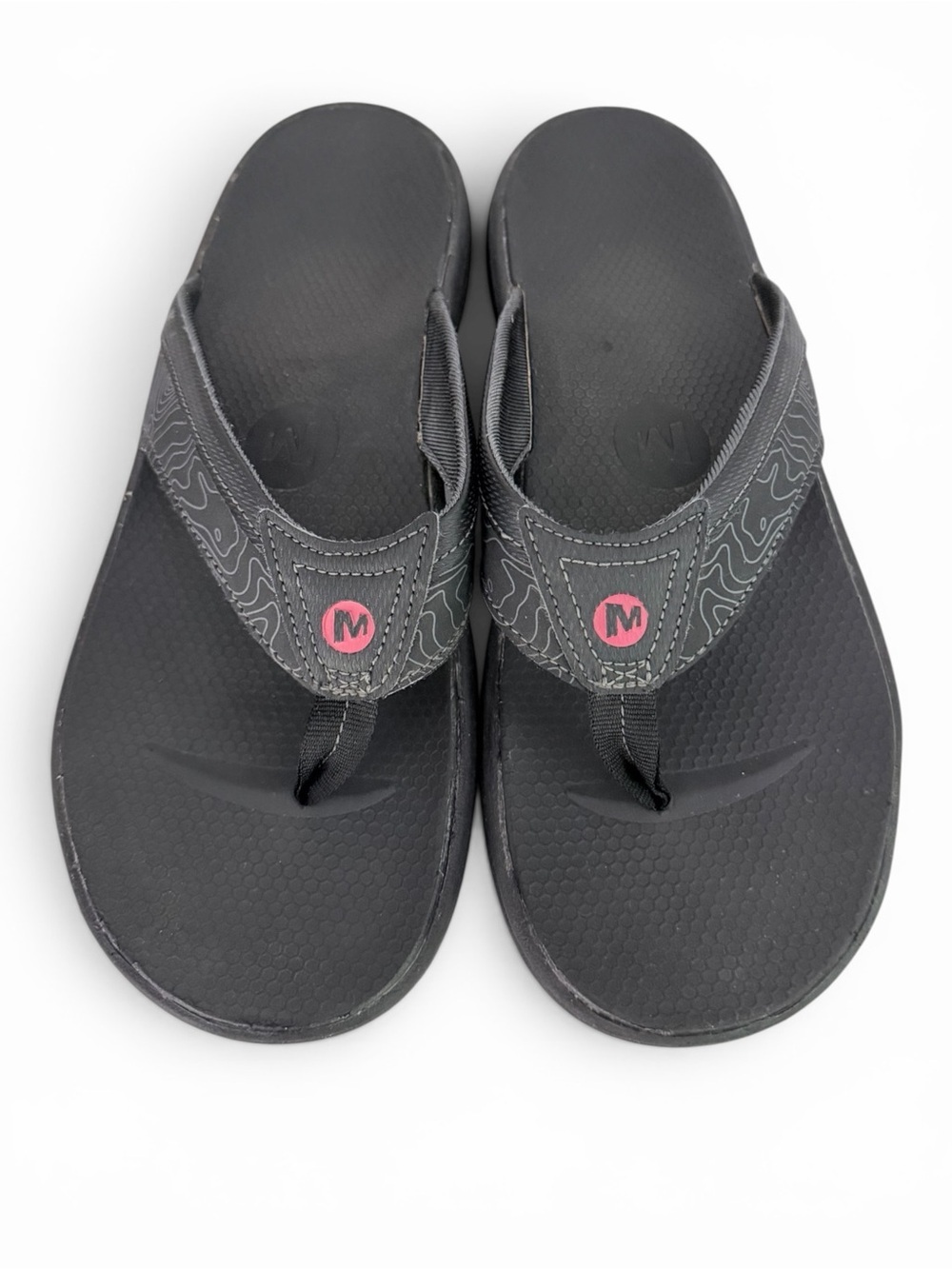 MERRELL Black Comfort Thong Flip Flop Sandals Outdoor Walking size 9